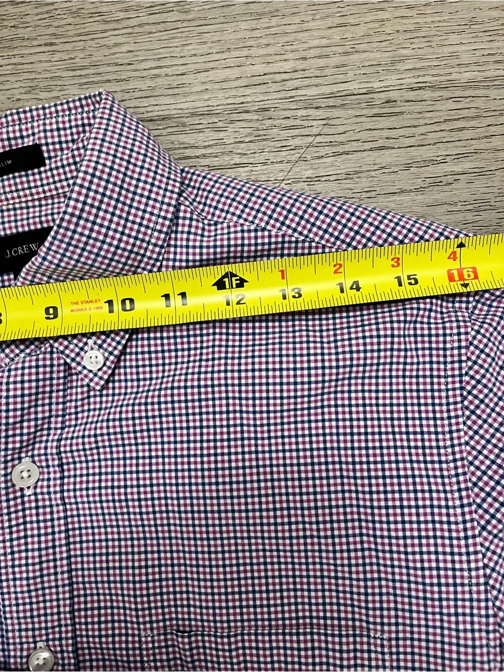 J. Crew Men's Multicolor Micro-Check Button-Down Shirt Slim Size Small